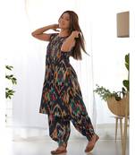 Blue ikat co-ord set