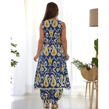 Blue ikat co-ord set 2