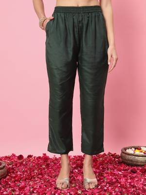  women flared kurta and trousers pant set cotton silk blend 4