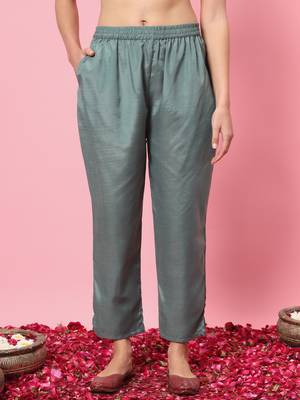  women flared kurta and trousers pant set cotton silk blend 4