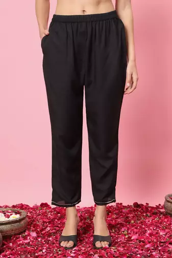  women embroidered viscose rayon a-line kurta with pant & dupatta set