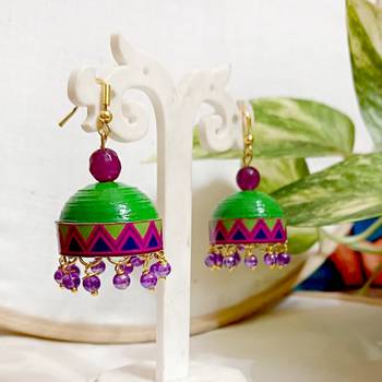 Quilled hanging  jhumkas 9 1