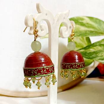 Quilled hanging  jhumkas 8 1