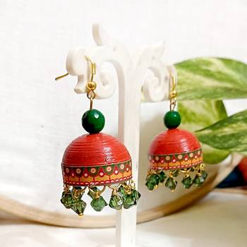 Quilled hanging  jhumkas 6 1
