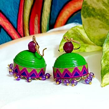 Quilled hanging  jhumkas 9 2