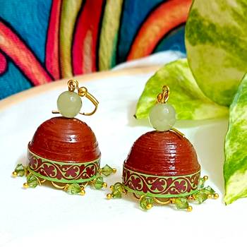 Quilled hanging  jhumkas 8 2