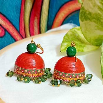 Quilled hanging  jhumkas 6 2