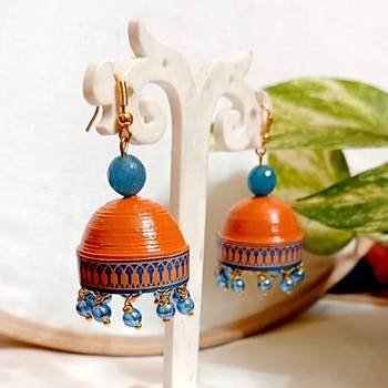 Quilled hanging  jhumkas 7 1