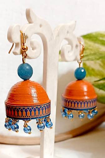 Quilled hanging  jhumkas 7