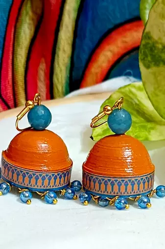 Quilled hanging  jhumkas 7