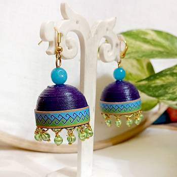 Quilled hanging  jhumkas 4 1