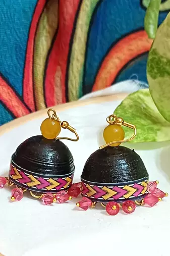 Quilled hanging  jhumkas 5