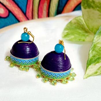 Quilled hanging  jhumkas 4 2