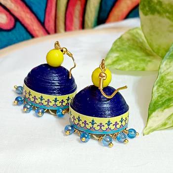 Quilled hanging  jhumkas 3 2