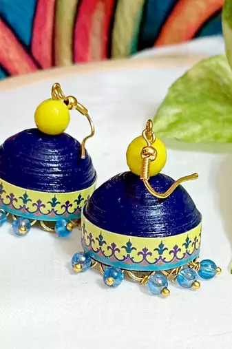 Quilled hanging  jhumkas 3