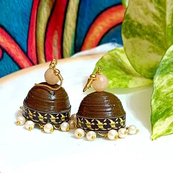 Quilled hanging  jhumkas 2 2