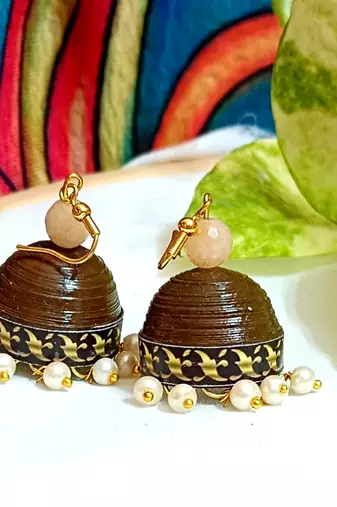 Quilled hanging  jhumkas 2