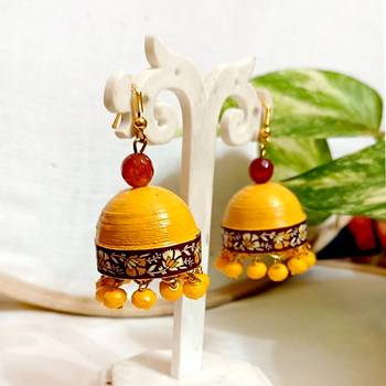 Quilled hanging  jhumkas 1 1