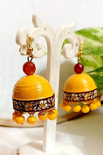Quilled hanging  jhumkas 1