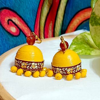 Quilled hanging  jhumkas 1 2