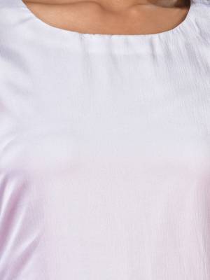 White rayon solid kurta 5
