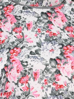 White georgette floral printed kurta 5