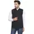 rayon sequence nehru jacket for men (black)
