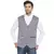 cotton poly striped waist coat for men (blue)