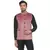 velvet solid nehru jacket for men (peach)