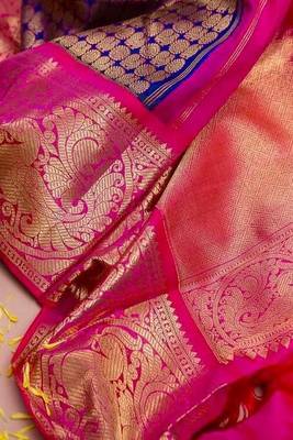 Multicolor Art Silk Sarees Woven  Saree With Unstitched Blouse 1