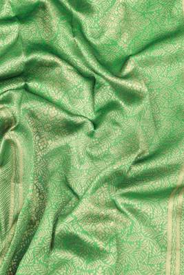 Black Silk Zari Work Embroidered Saree 6