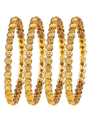 Gold plated 4pc sleek bangle 2