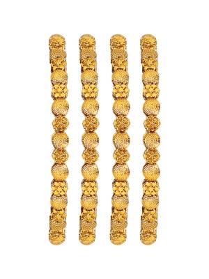 Gold plated 4pc sleek bangle 3
