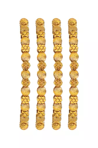 Gold plated 4pc sleek bangle