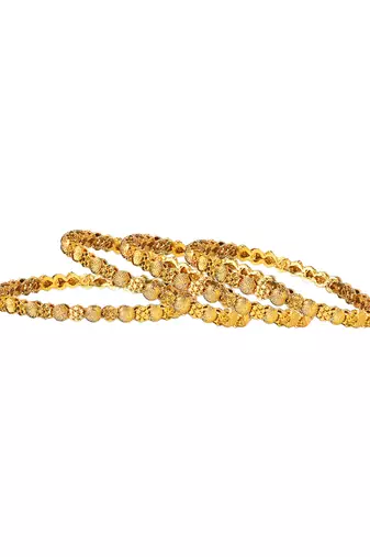Gold plated 4pc sleek bangle