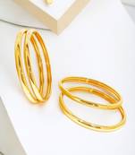 Golden gleam classic plain 4pc bangle
