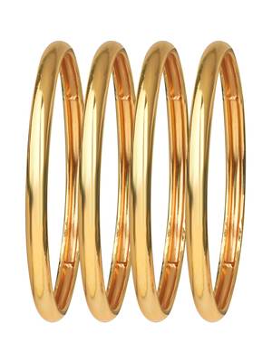 Golden gleam classic plain 4pc bangle 2