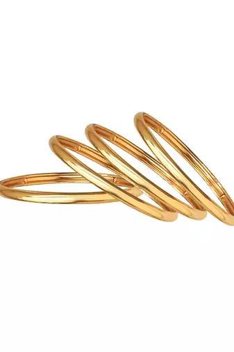 Golden gleam classic plain 4pc bangle