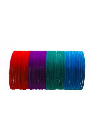 Multicolor metal 144pc velvet bangle 5