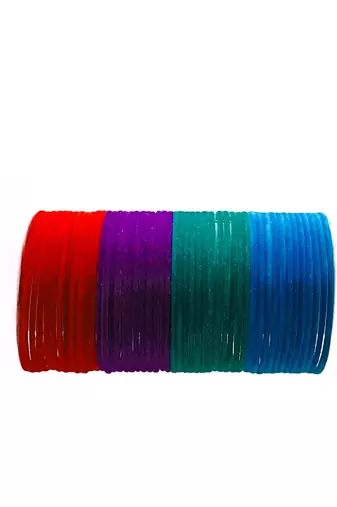 Multicolor metal 144pc velvet bangle