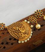 Designer matte finish peacock pendant pet