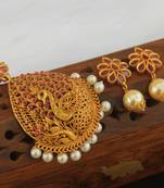 Designer matte finish peacock pendant pet