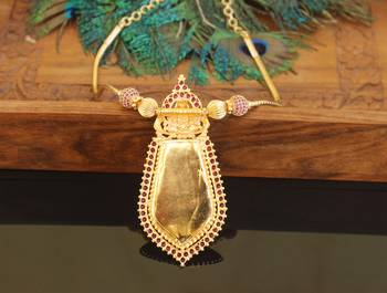 Kerala traditional gold plated temple palakka nagapadam necklace 4