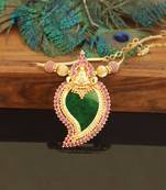 Kerala traditional gold plated temple palakka mango necklace