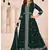 Green embroidered faux georgette semi stitched anarkali suit