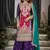 Maroon and wine embroidered viscose chinon semi stitched salwar suit