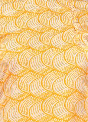 Yellow printed crepe kurta 5