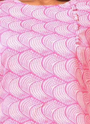Pink printed crepe kurta 5
