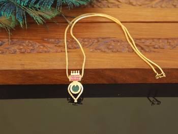 Kerala traditional gold plated palakka necklace 1