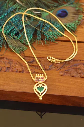 Kerala traditional gold plated palakka necklace